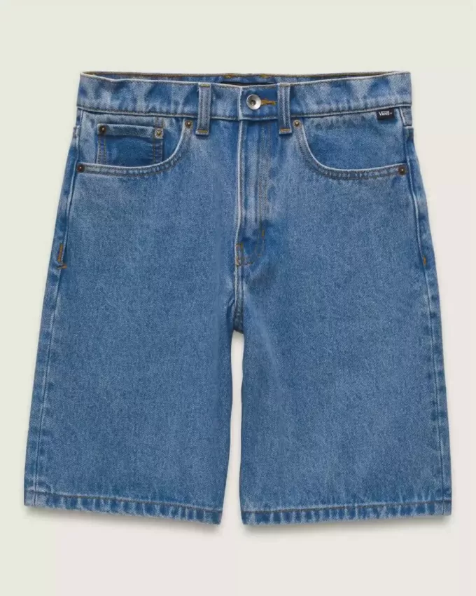Short en jean baggy Check-5 pour enfants