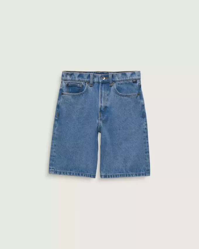 Short en jean baggy Check-5 pour enfants