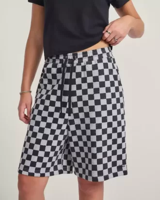 Short en polaire à damier
