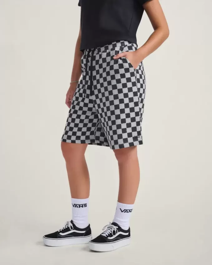 Short en polaire à damier