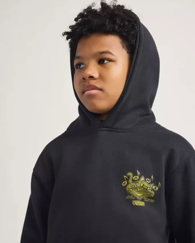 Sweat à capuche pour enfants avec disques rayés