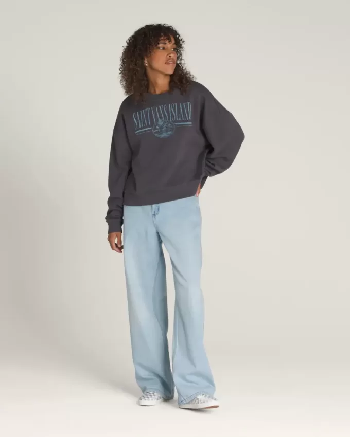 Sweat-shirt ras du cou graphique Retro Isle