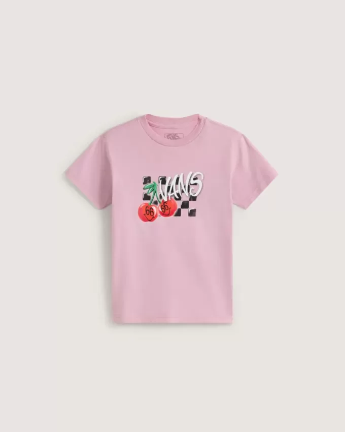 T-shirt à carreaux cerises pour petits enfants