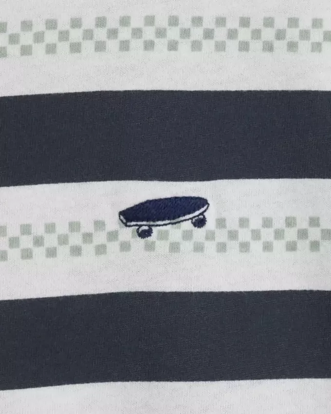 T-shirt à carreaux rayés Salton