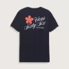 T-shirt à fleurs craquelées