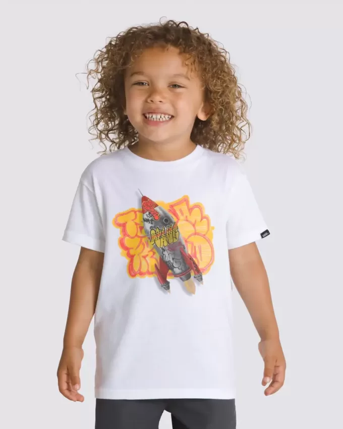 T-shirt fusée graffiti pour petits enfants