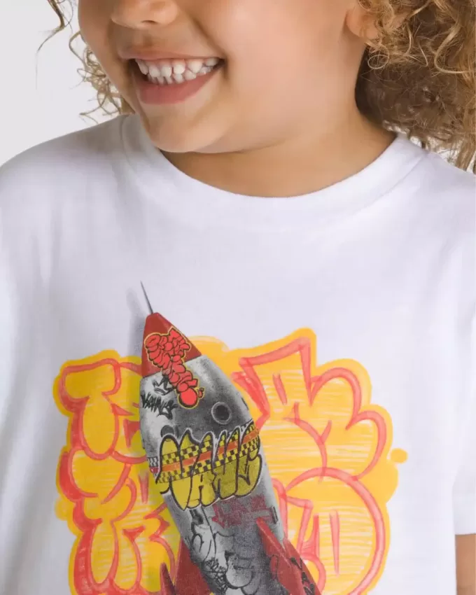 T-shirt fusée graffiti pour petits enfants