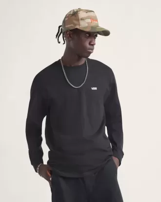 T-shirt à manches longues avec logo sur la poitrine gauche