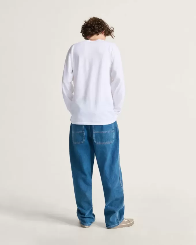 T-shirt à manches longues avec logo sur la poitrine gauche