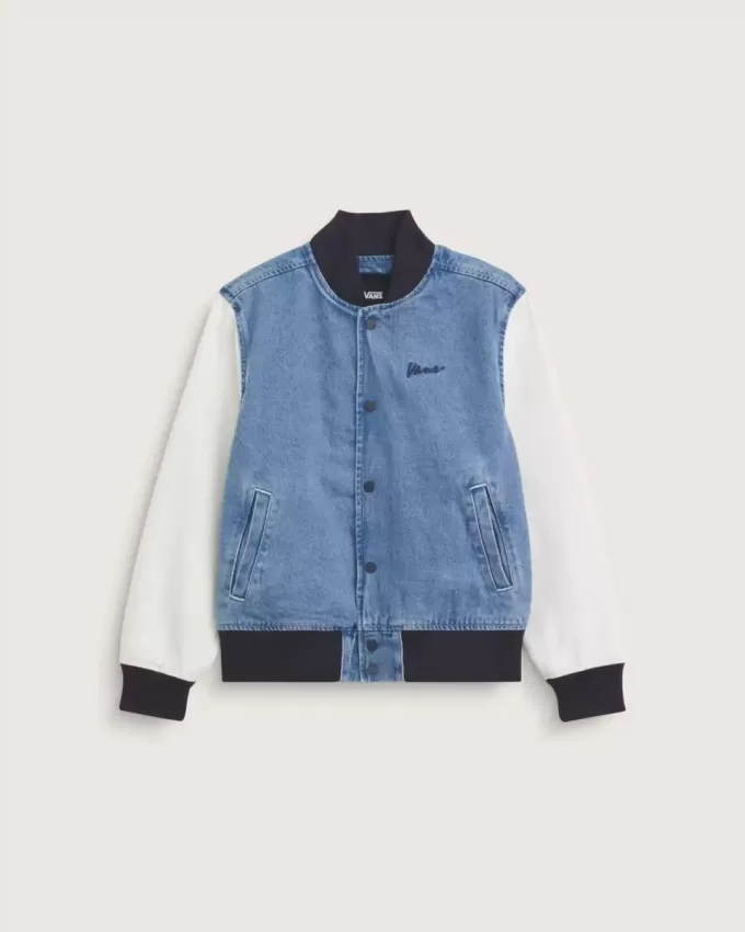 Veste de baseball en jean pour enfants
